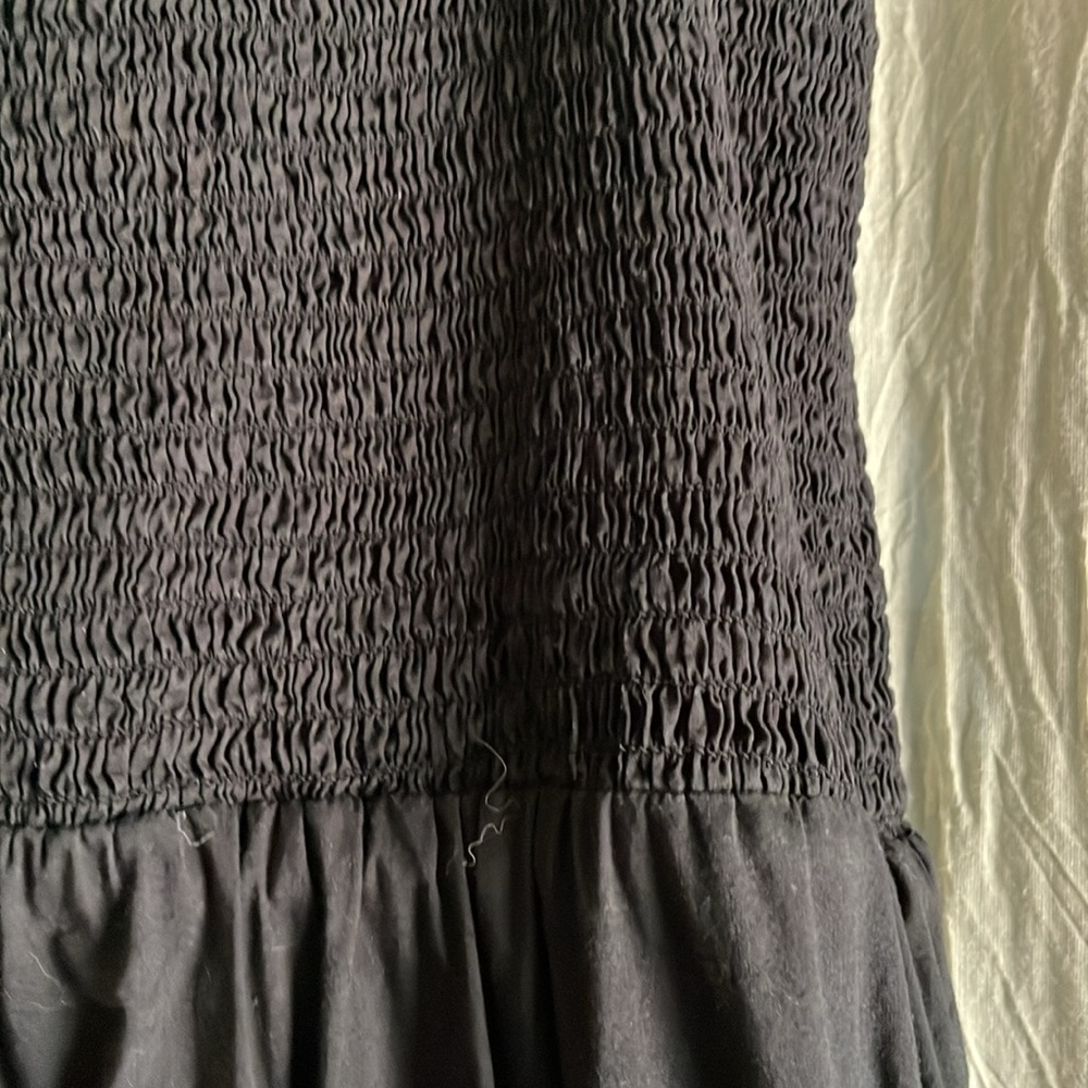 J.Crew black tiered dress with spaghetti straps, 100% cotton exterior size M